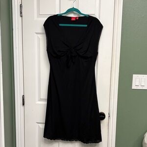 Anne Klein Black Dress with Teal Accent